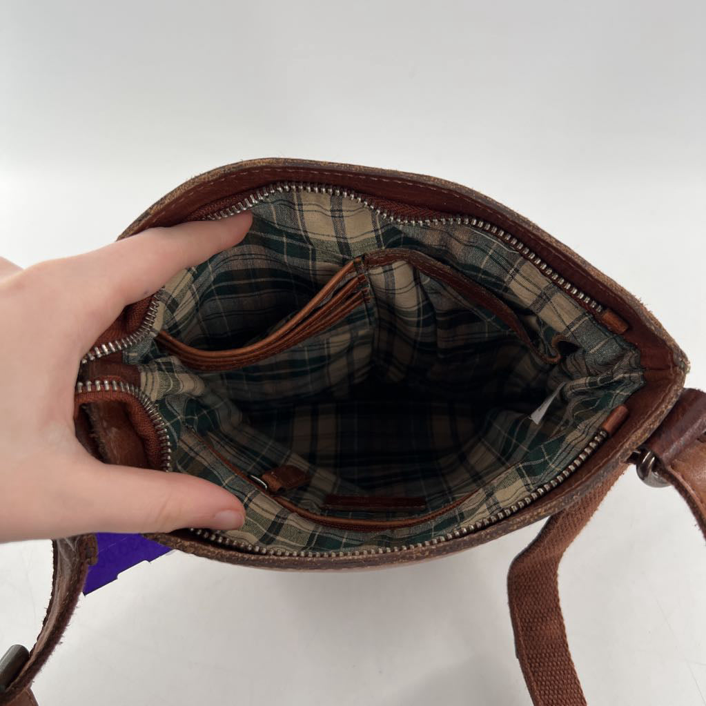 leather front flap crossbody