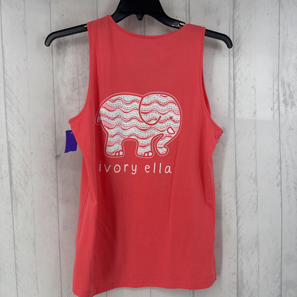 L scoop neck logo tank