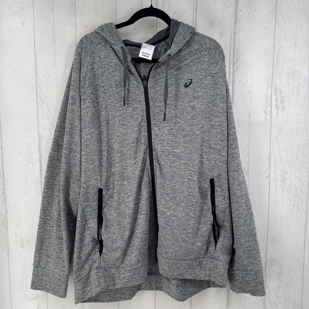 2XL marled zip-up jacket