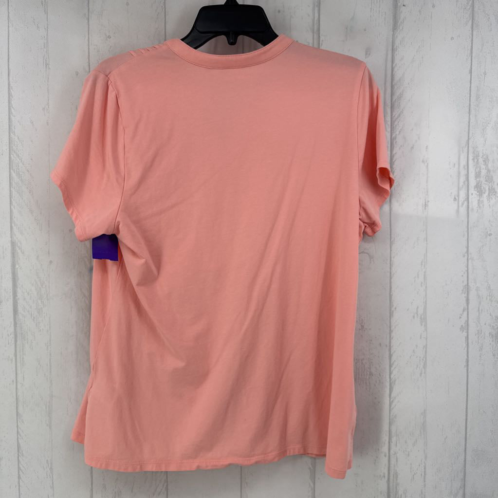 M-T smocked button front s/s top