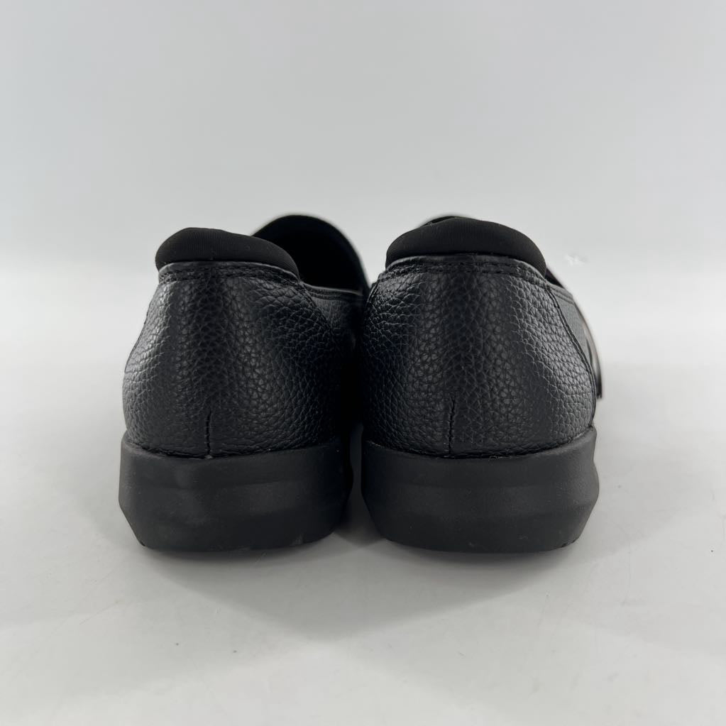 7 pebbled leather slip-ons