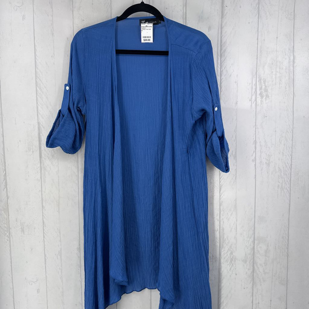 L flowy front tab slv cardi