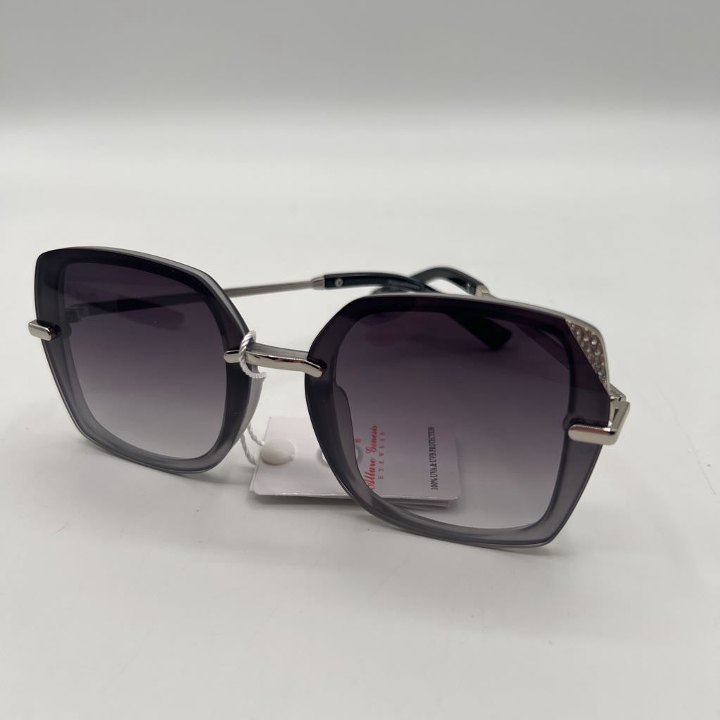 black frame sunglasses