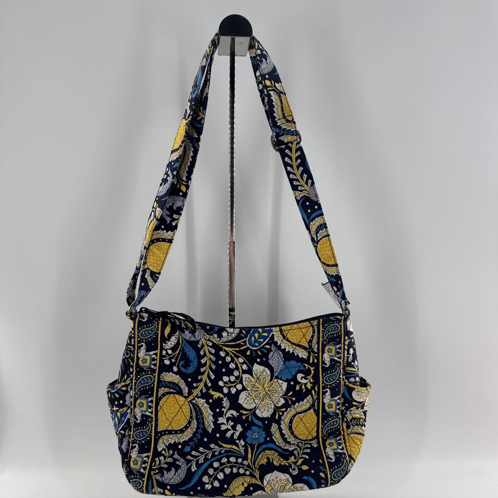 quilted flo print crossbody