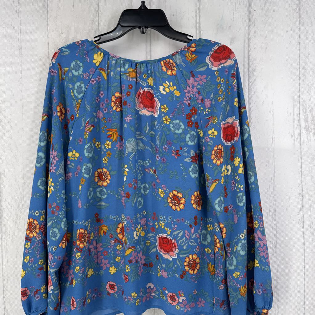 S floral l/s top