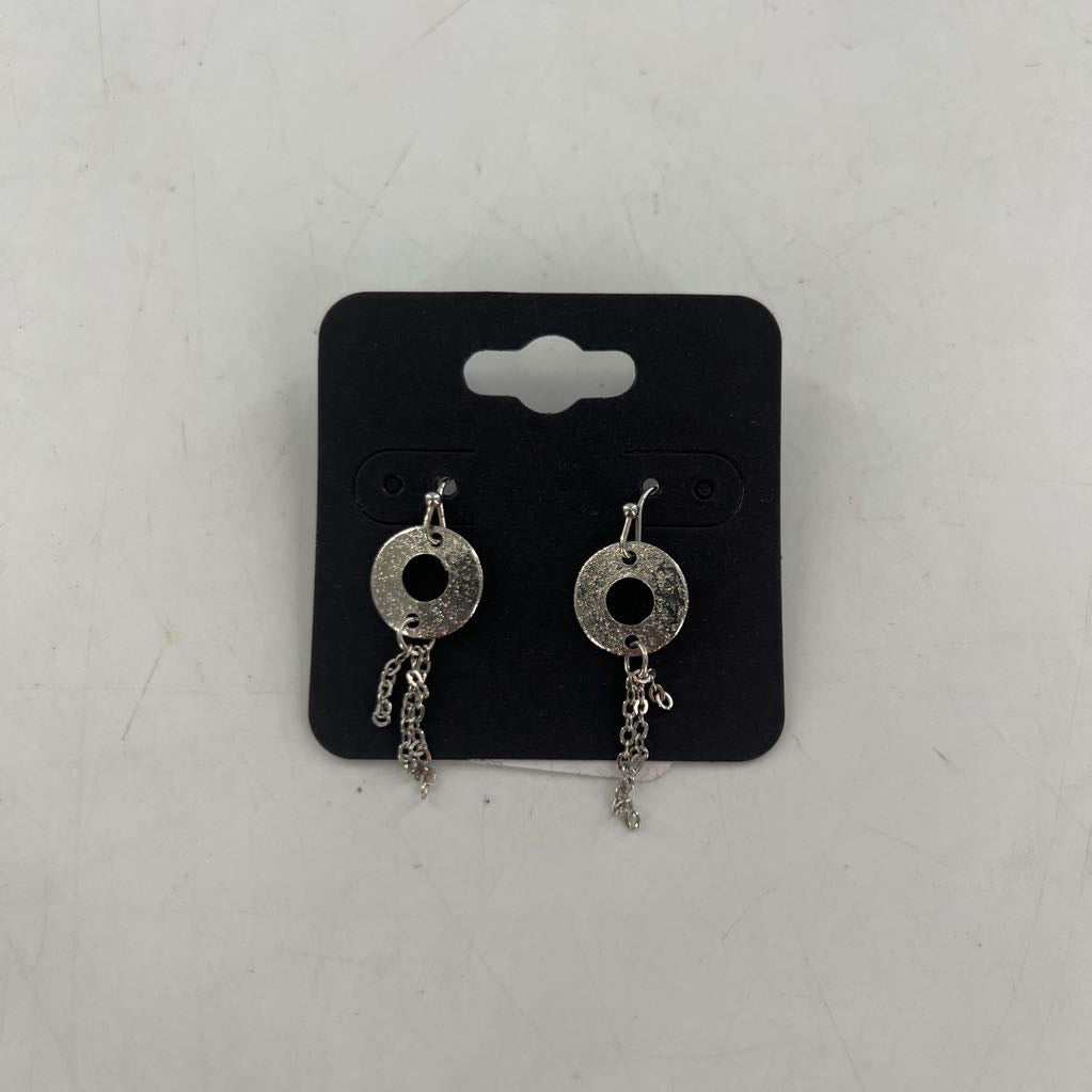silver tone dangle earrings