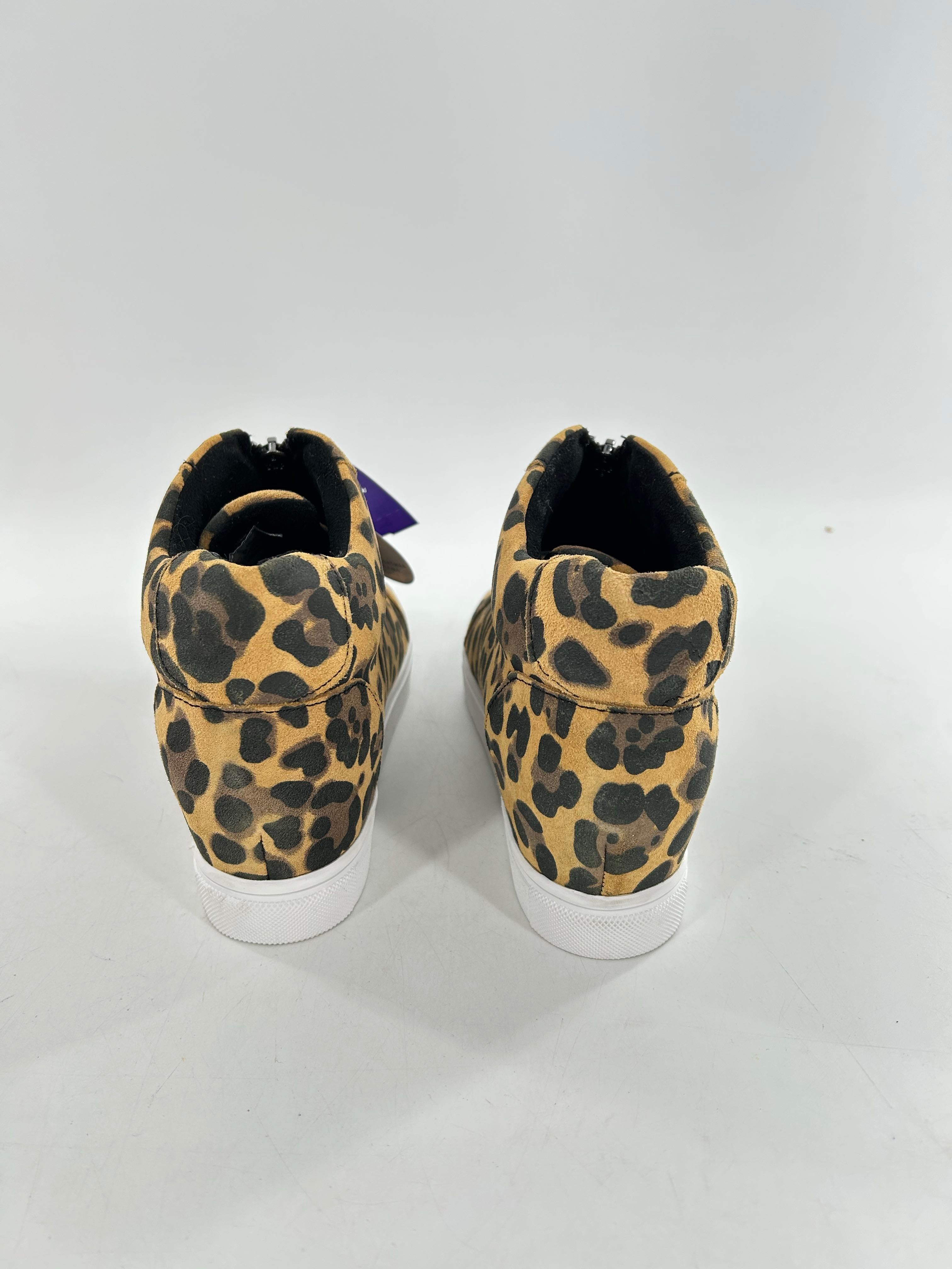 8 animal print wedge sneakers