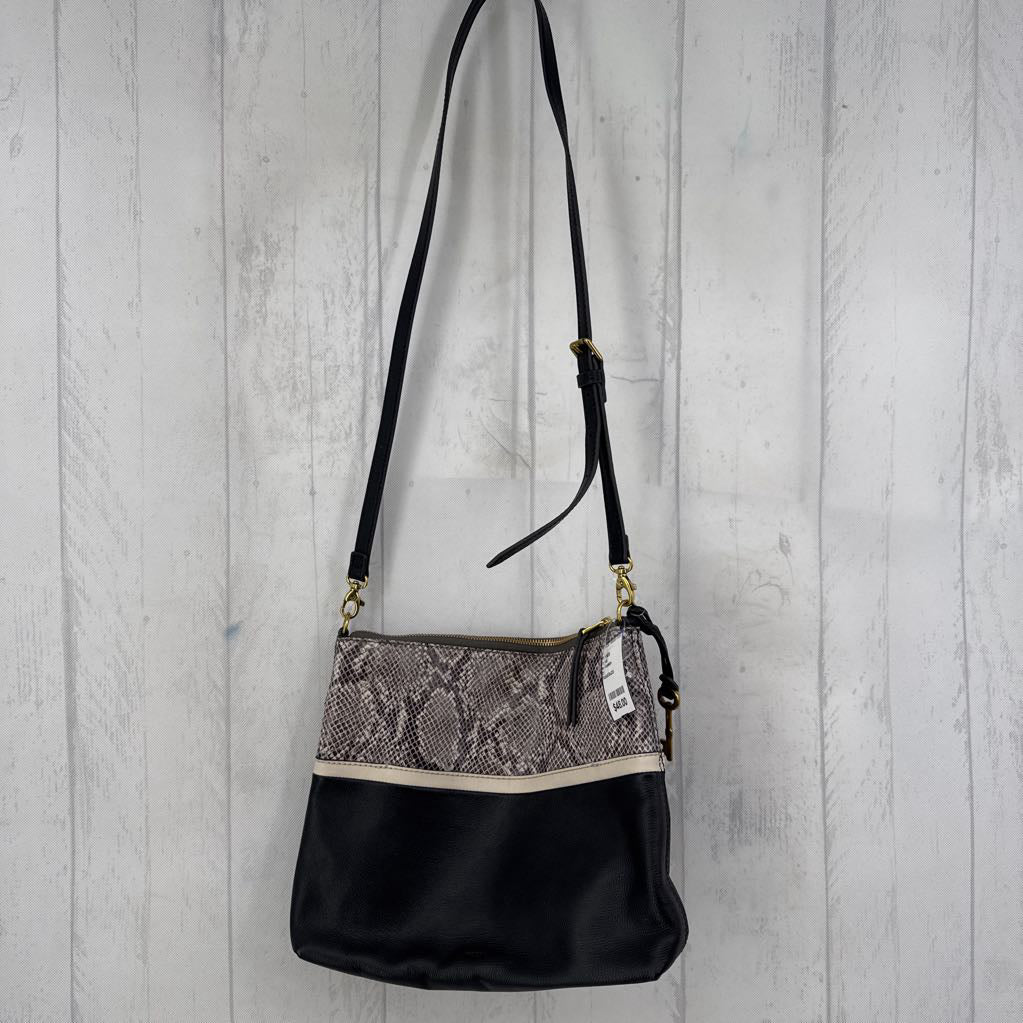 snakeskin embossed crossbody