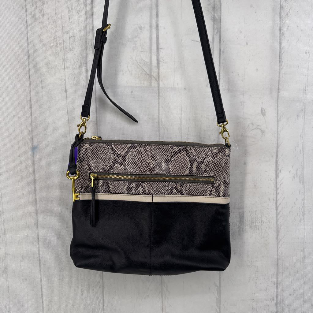 snakeskin embossed crossbody