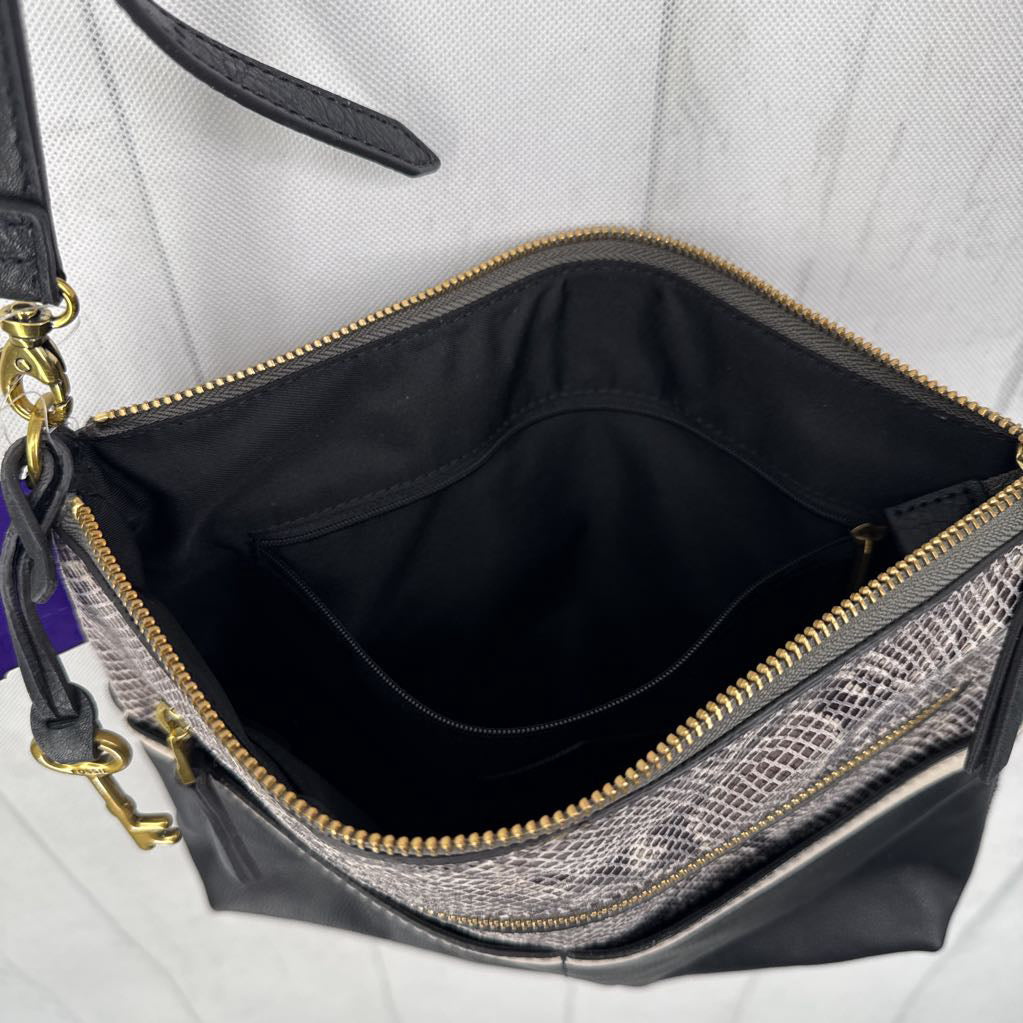 snakeskin embossed crossbody