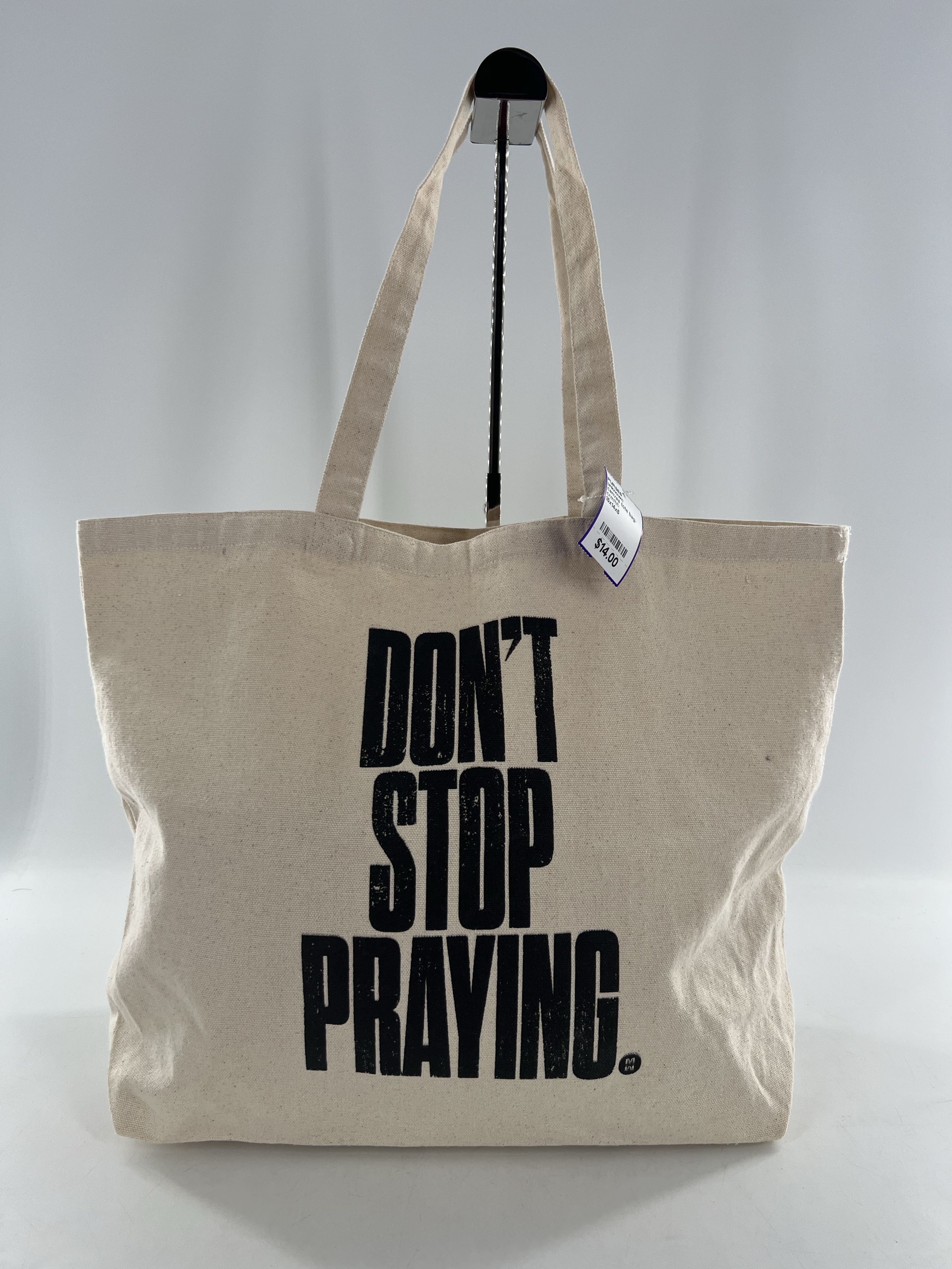 canvas tote bag-don't stop praying