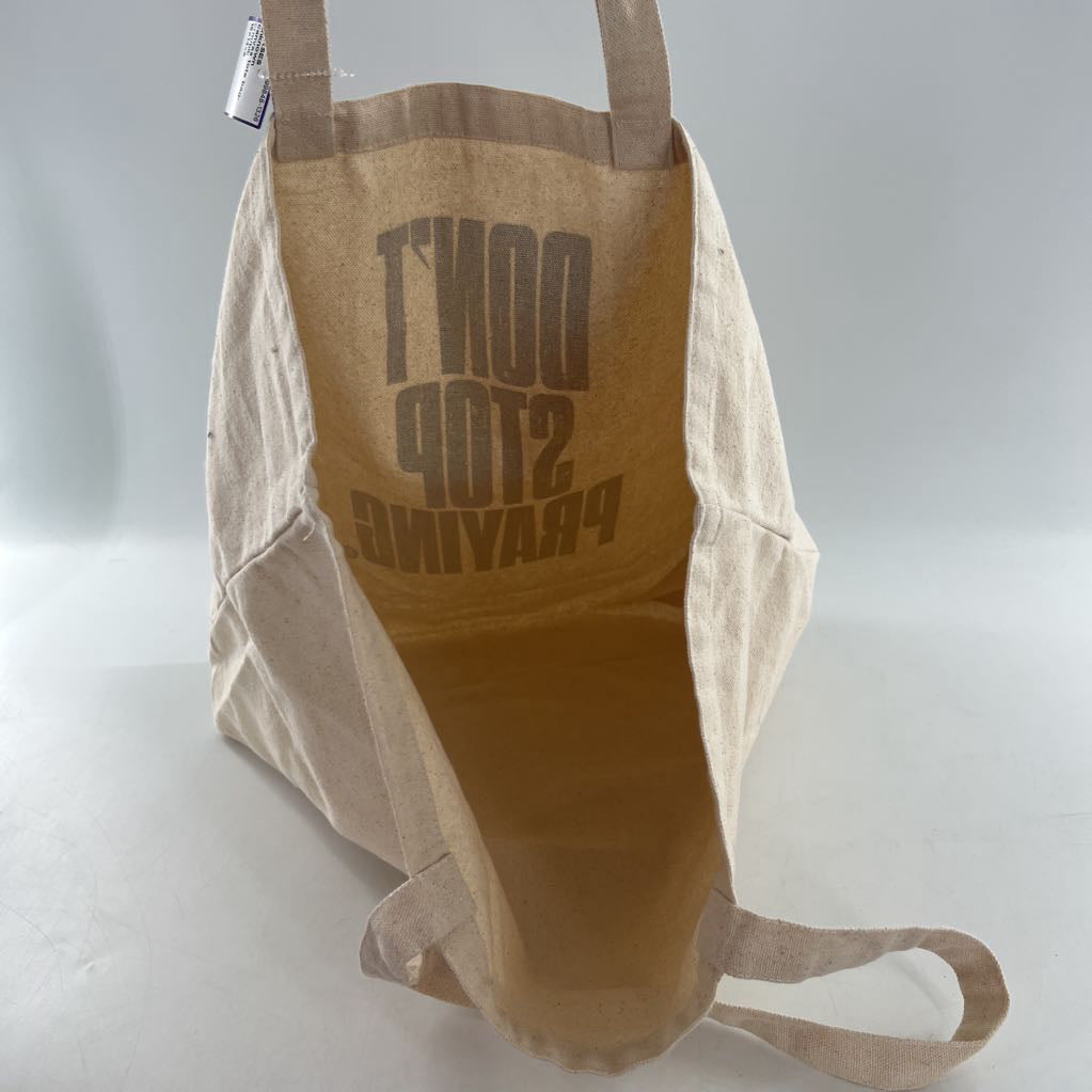 canvas tote bag-don't stop praying