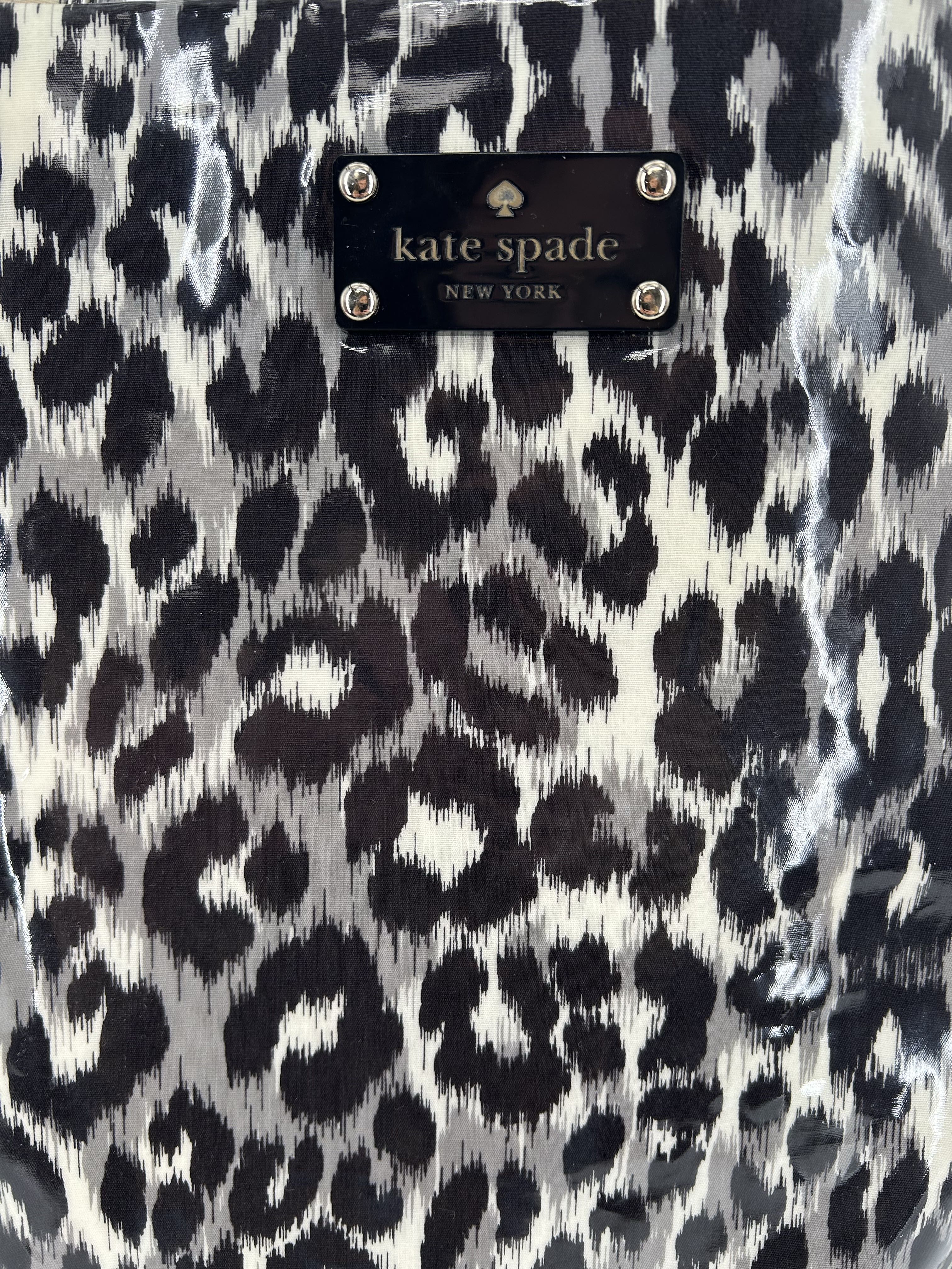 2pc animal print tote bag & pouch