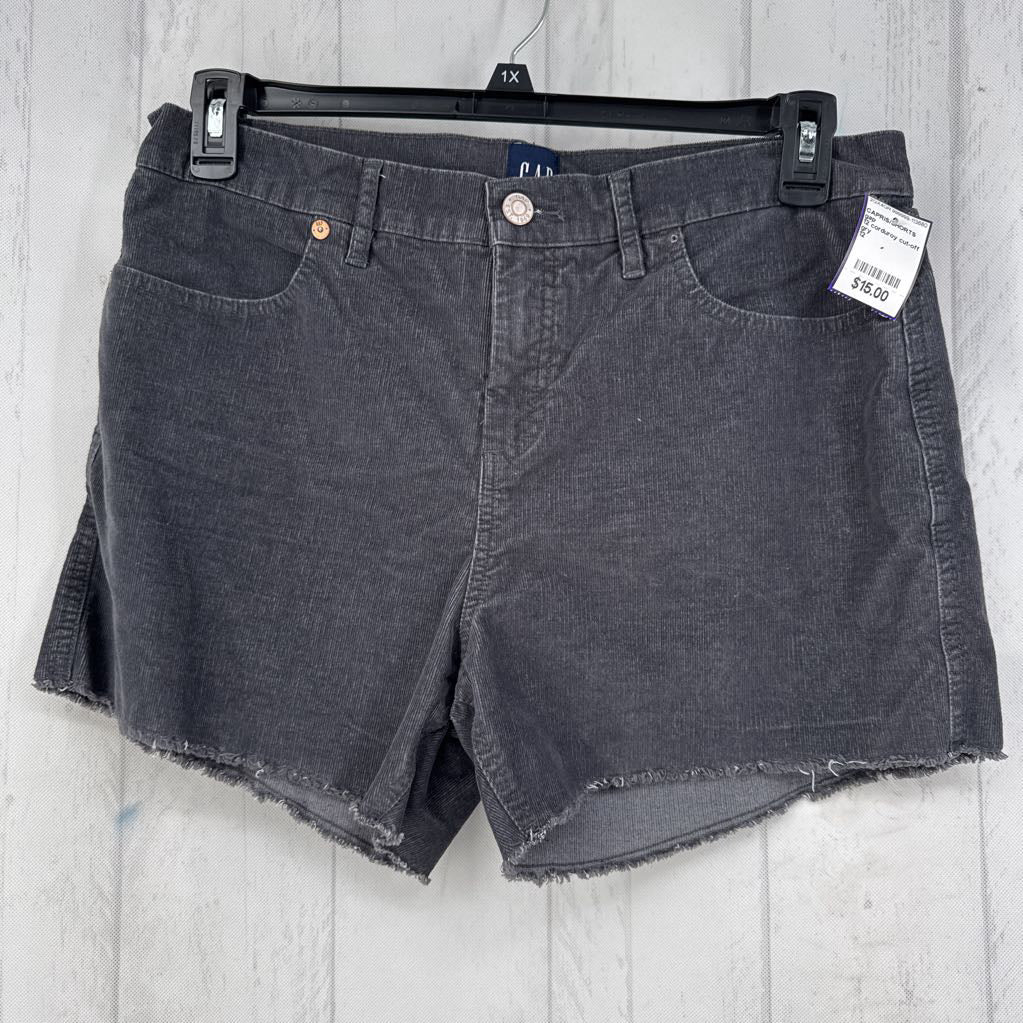 12 corduroy cut-off shorts