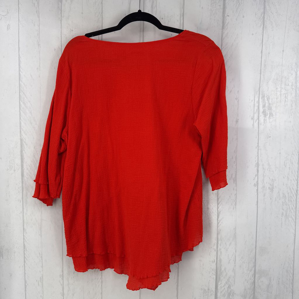 L textured elbow slv tunic