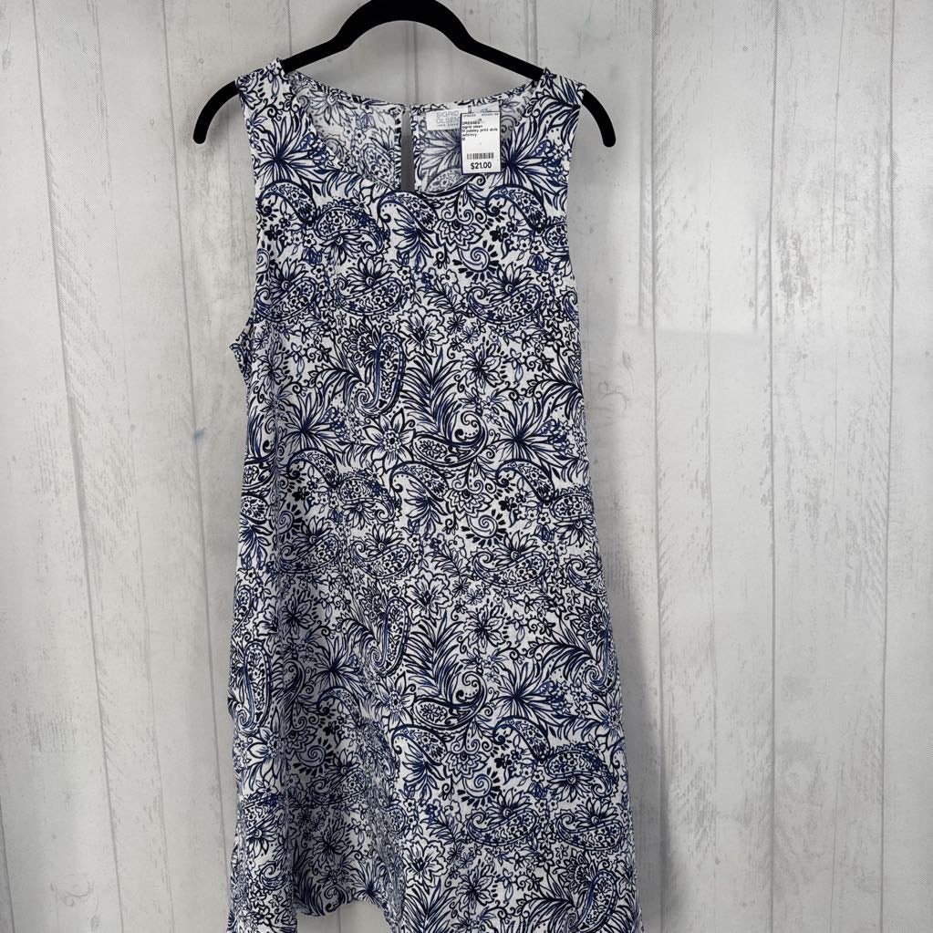M paisley print slvls dress