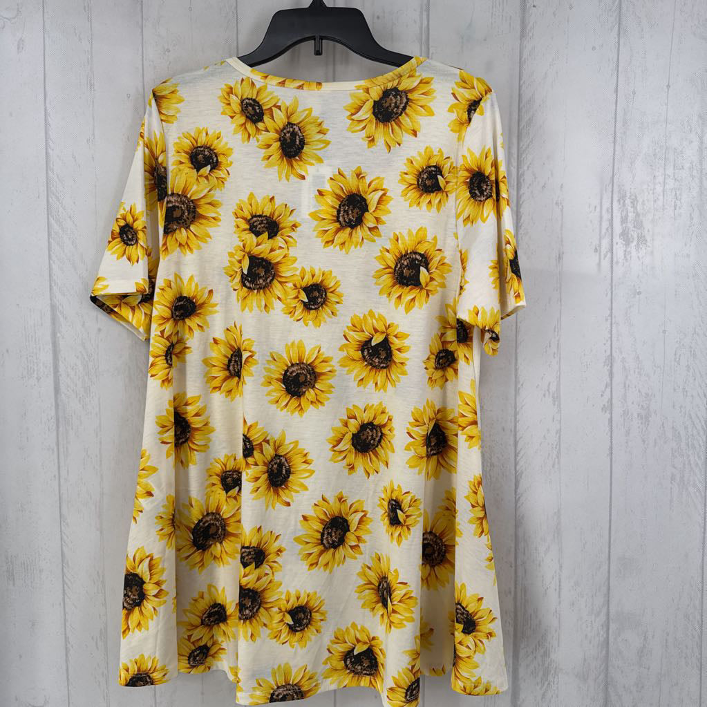 XL sunflower print s/s tee