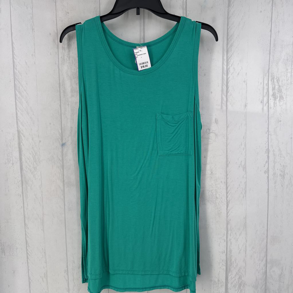 L crewneck tunic tank