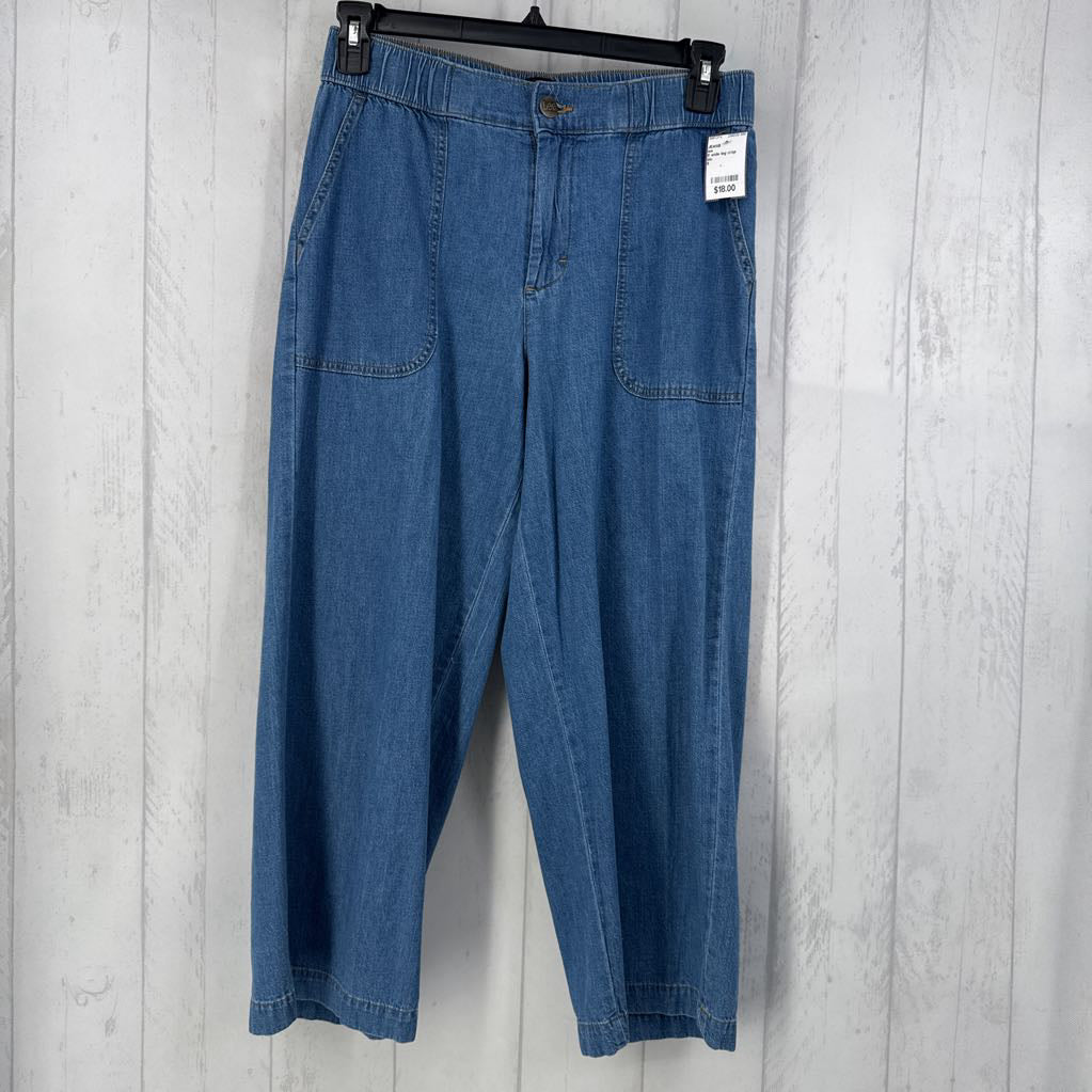 8 wide leg crop jeans