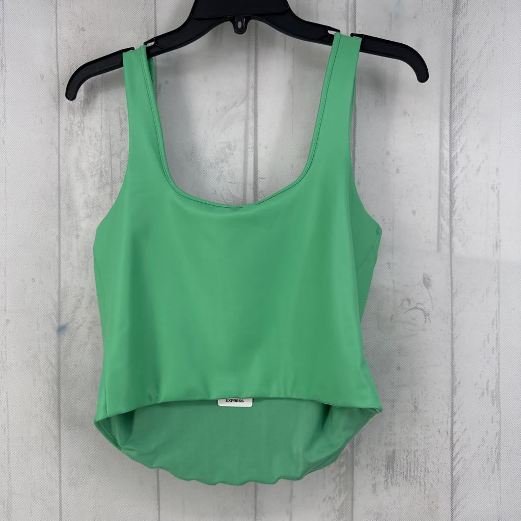 R54 M faux leather corset tank