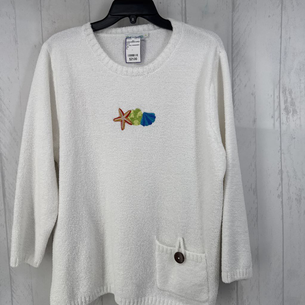 XL cozy sweatshirt w/ seashells