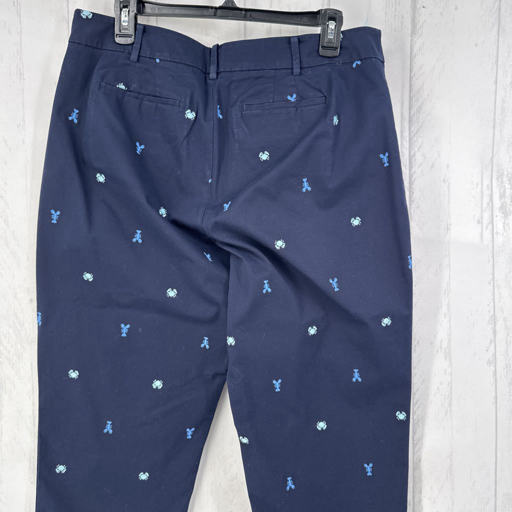 12p lobster print curvy fit crop pant