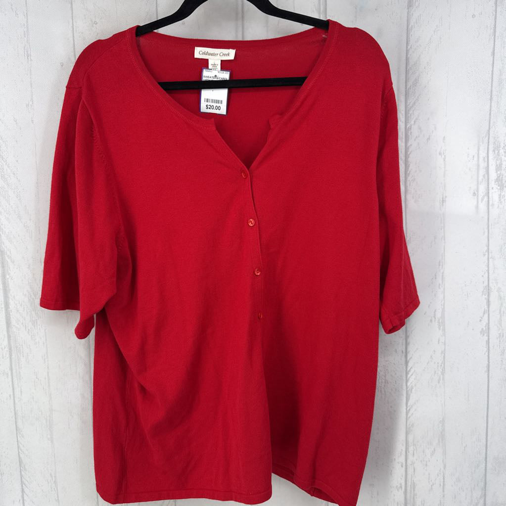 1X button down s/s cardi