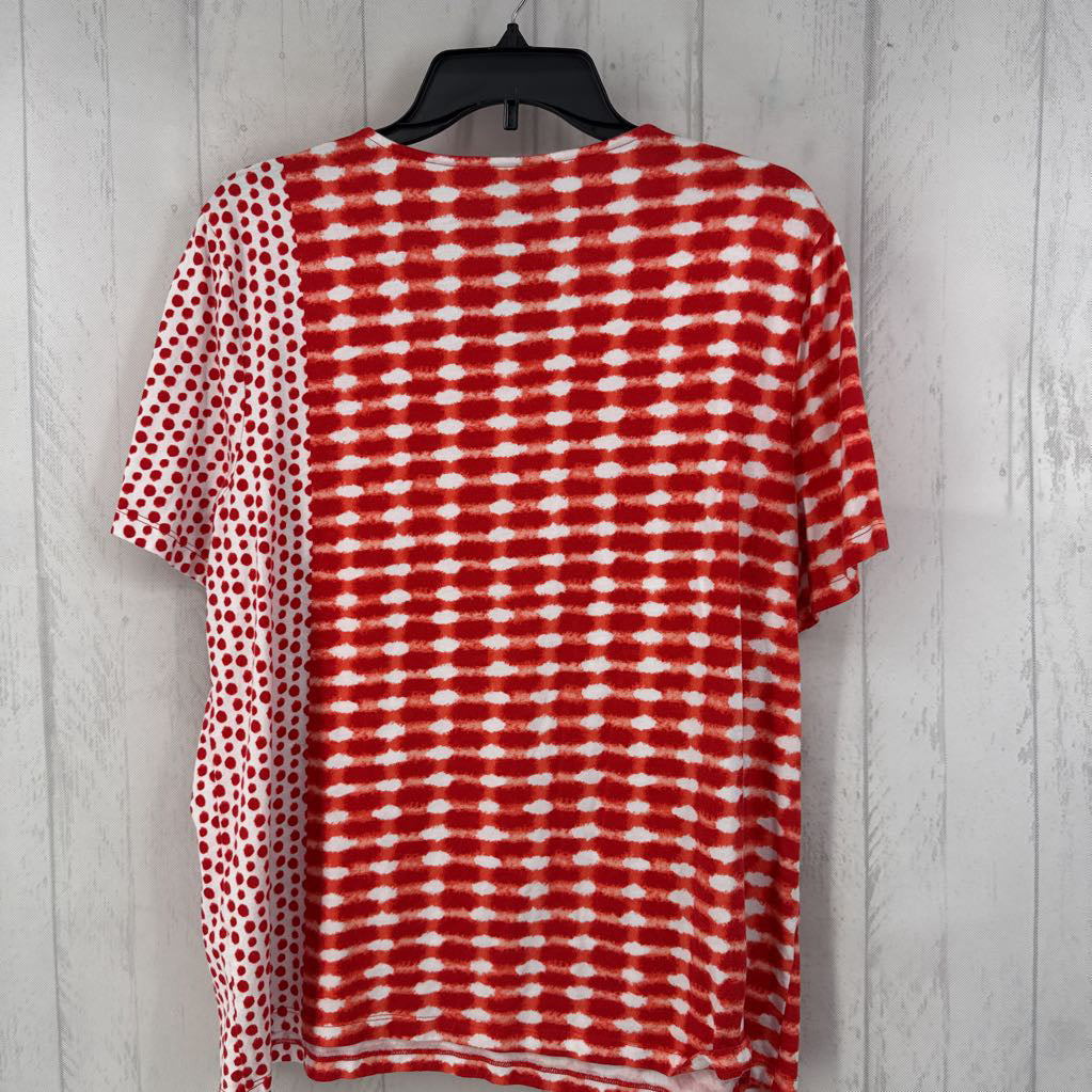 XL printed scoop neck s/s tee
