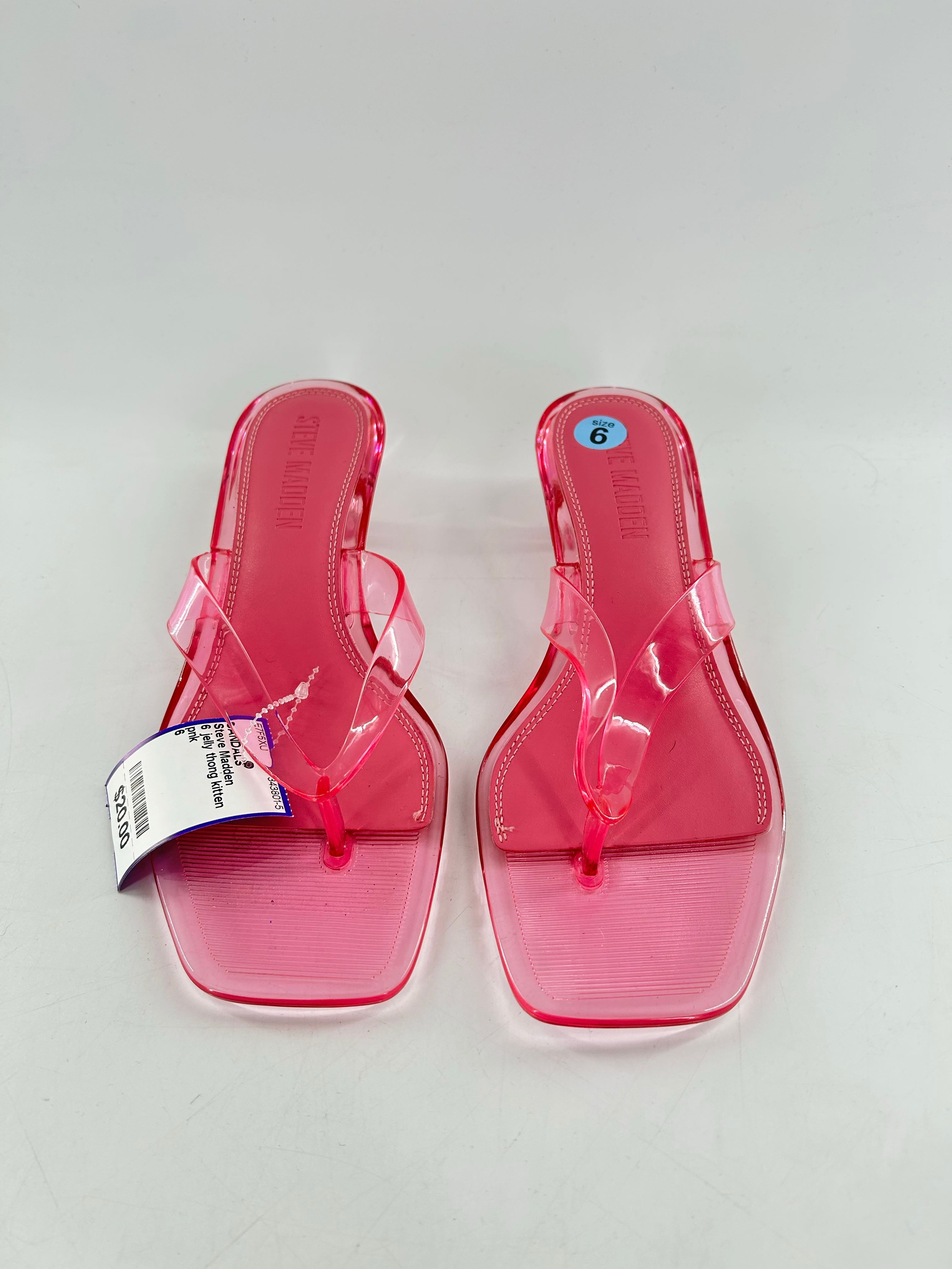 6 jelly thong kitten heel