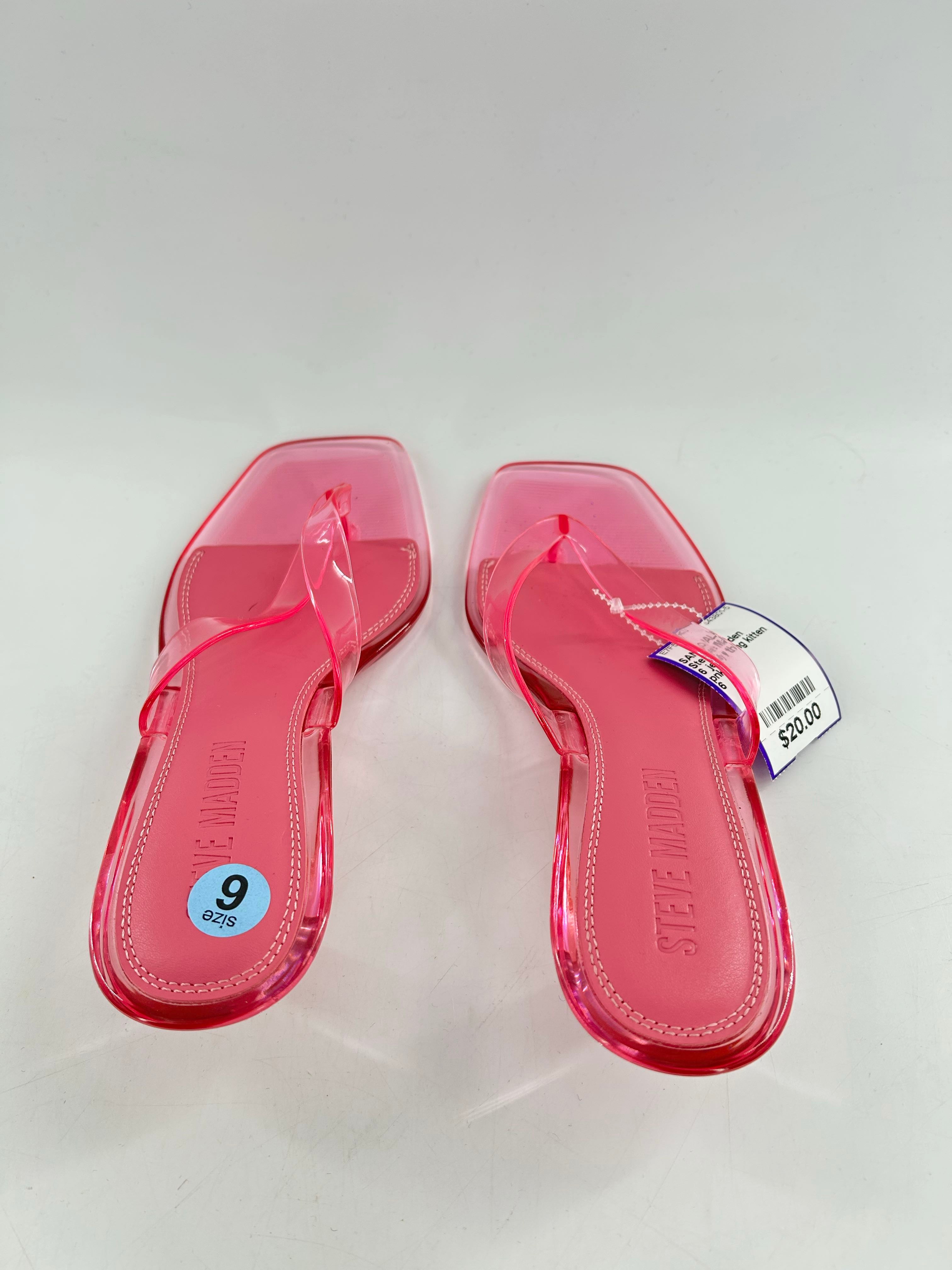 6 jelly thong kitten heel