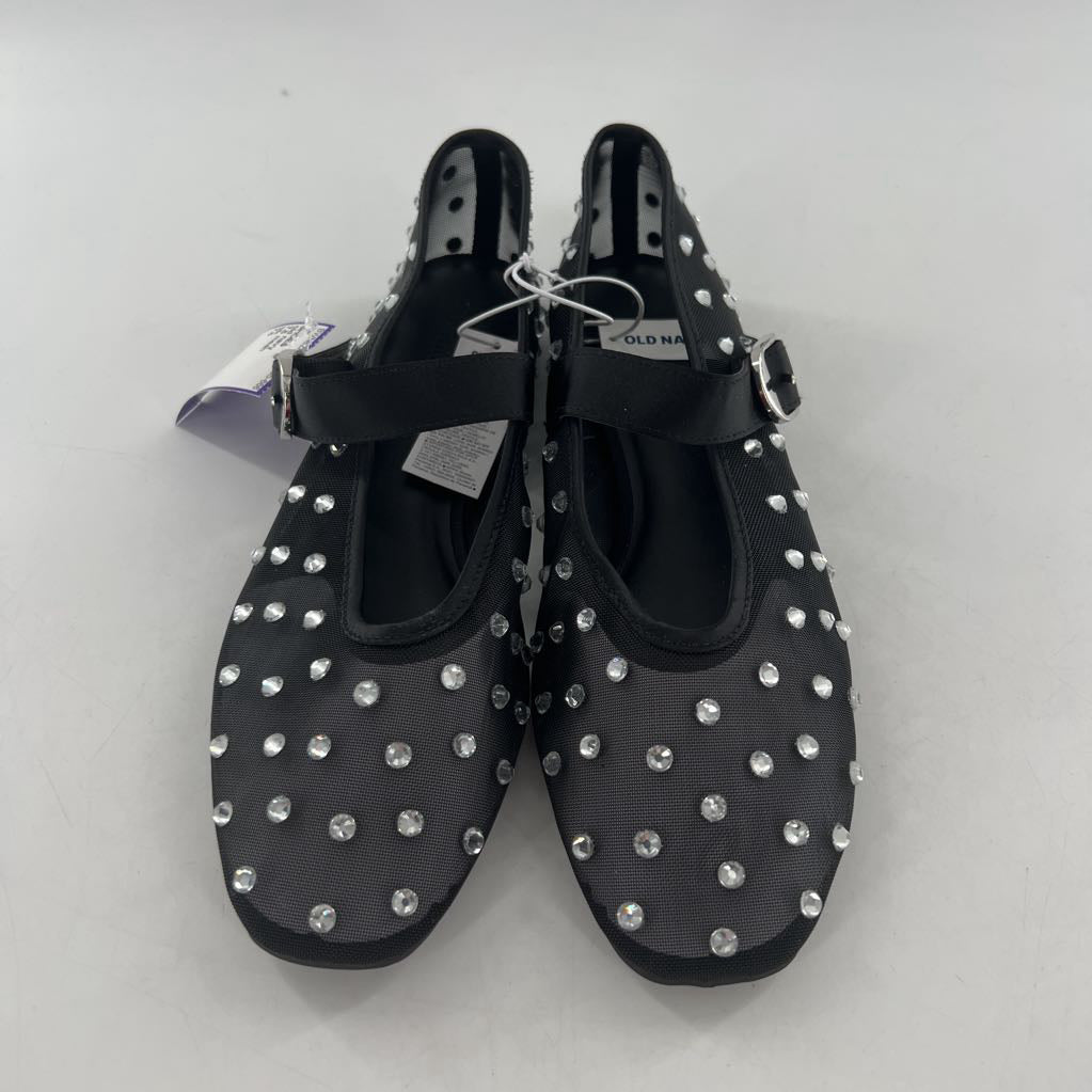 7.5 mesh embelished mary-janes