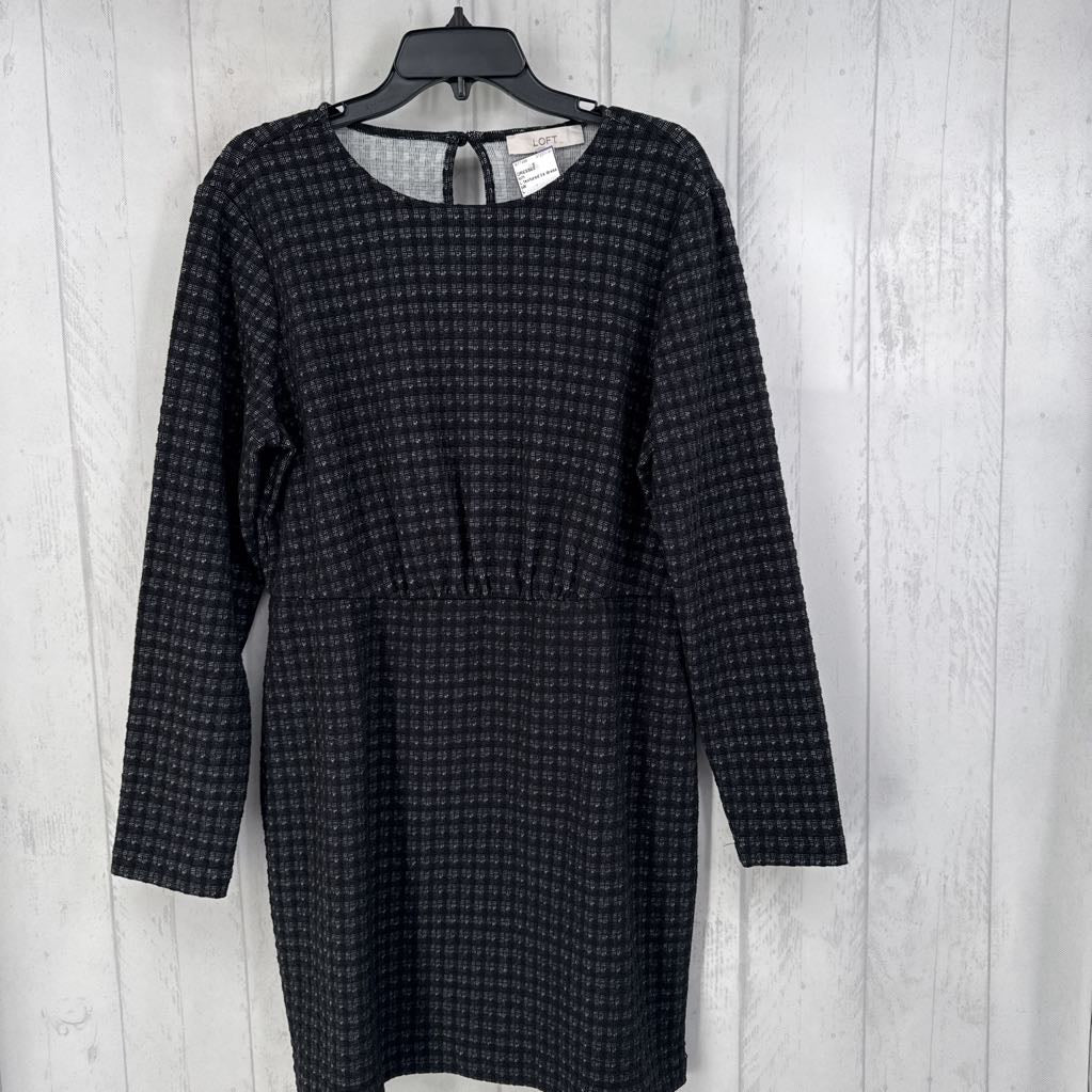 L textured l/s dress