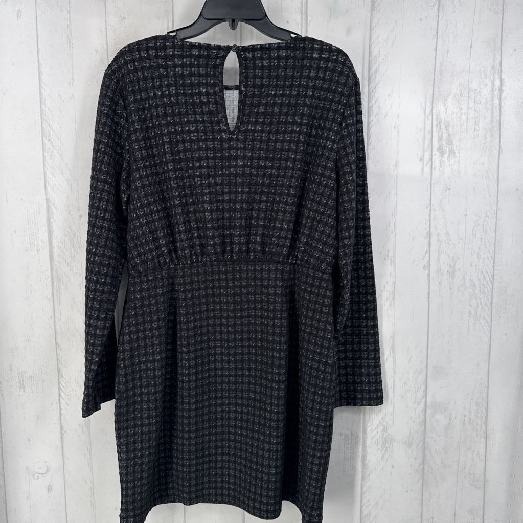 L textured l/s dress
