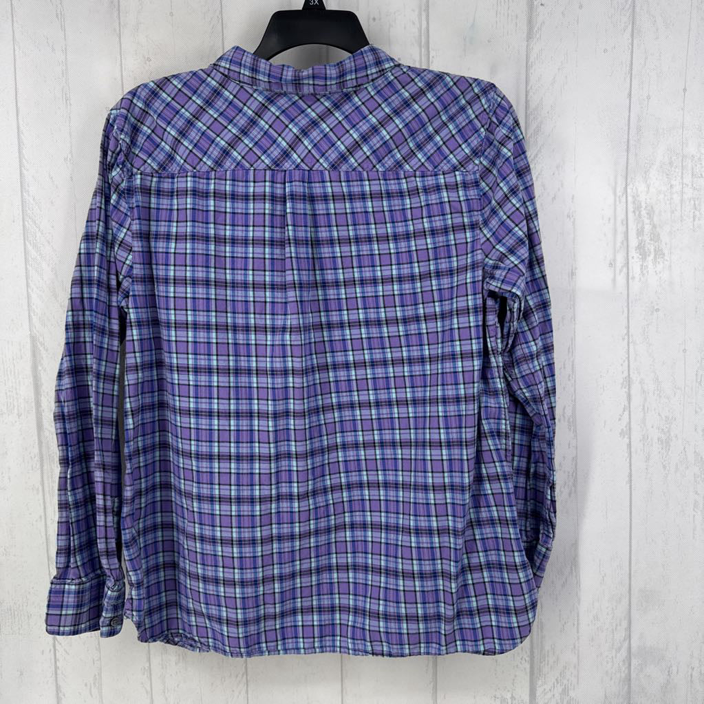 XL plaid button down l/s top