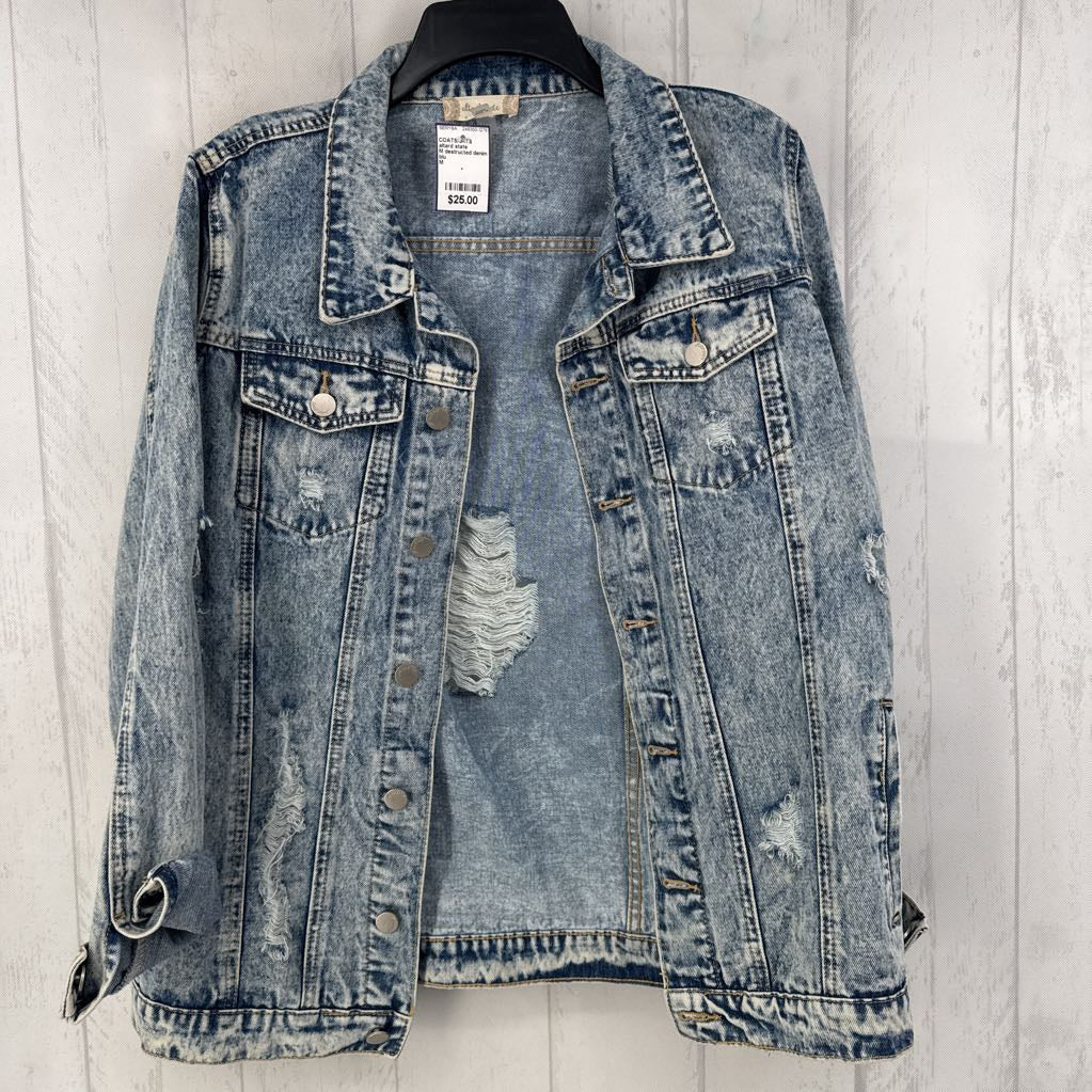 M destructed denim jacket