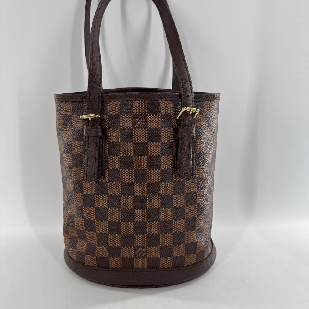 2pc bucket bag w/ pouch damier ebene