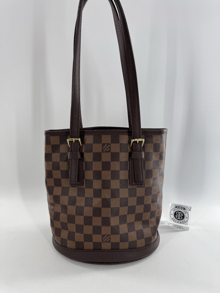 2pc bucket bag w/ pouch damier ebene