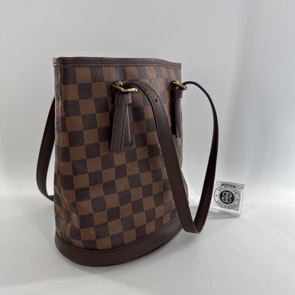 2pc bucket bag w/ pouch damier ebene