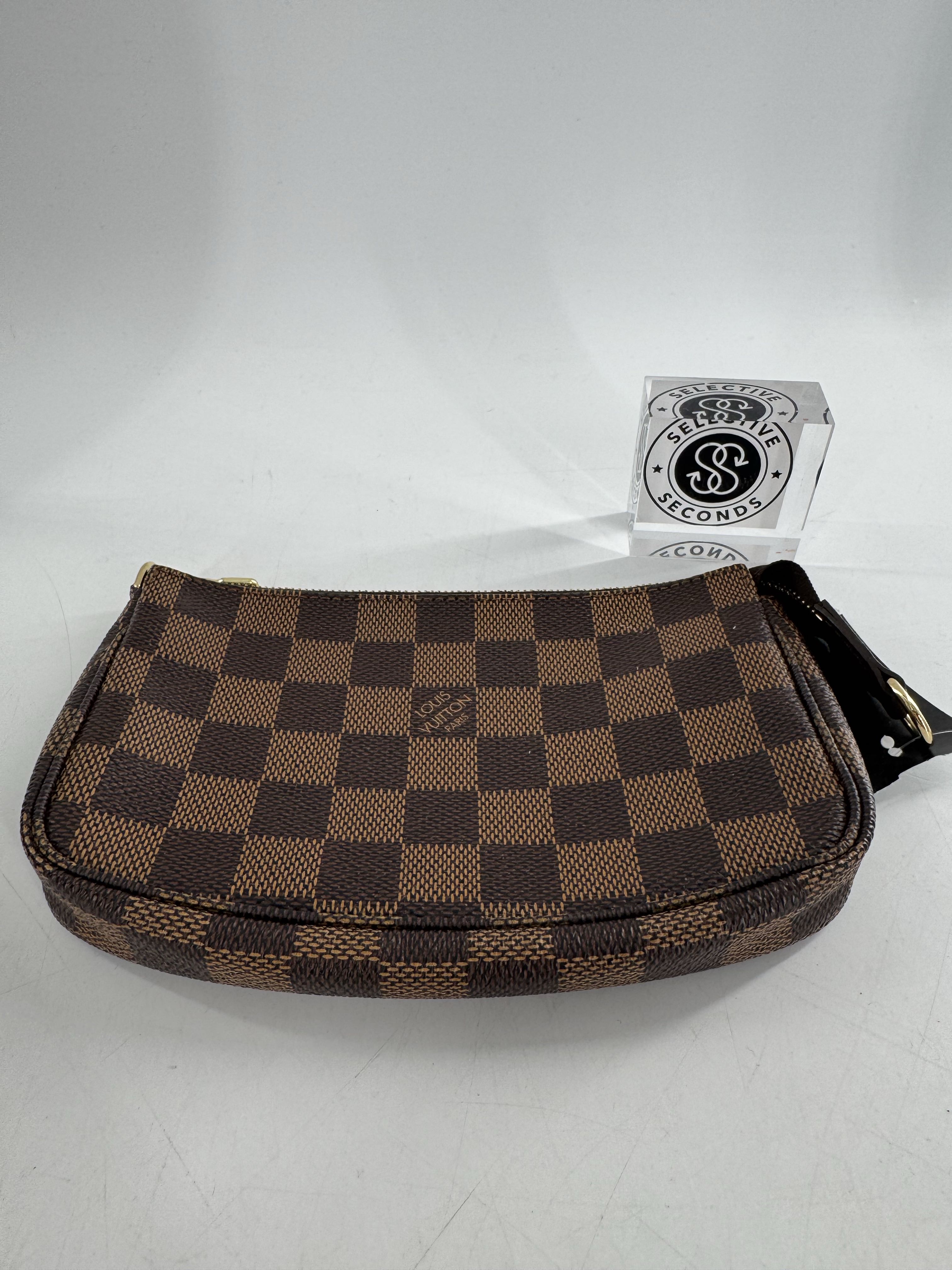 2pc bucket bag w/ pouch damier ebene