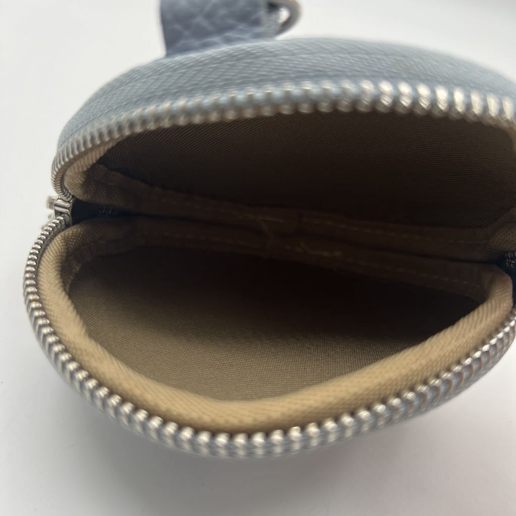 vegan leather round pouch