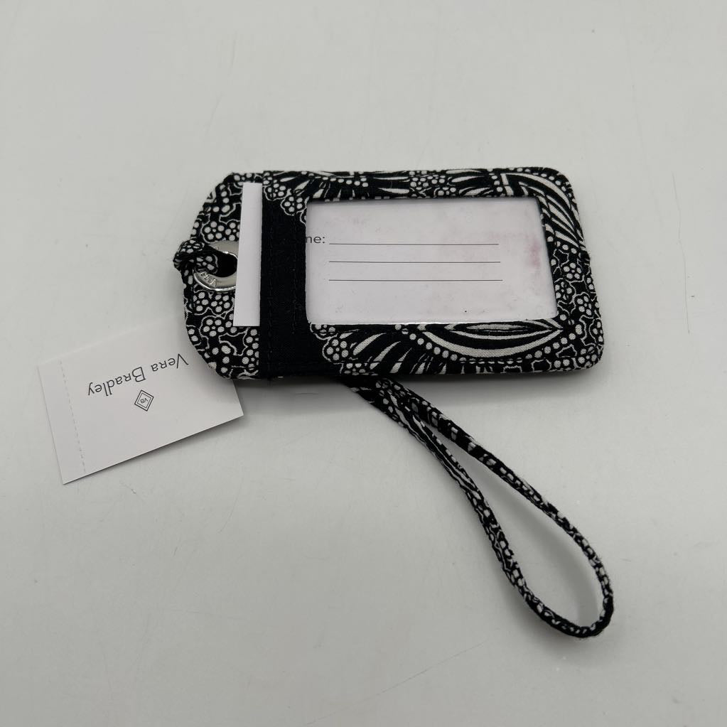 vera bradley luggage tag-blk&white