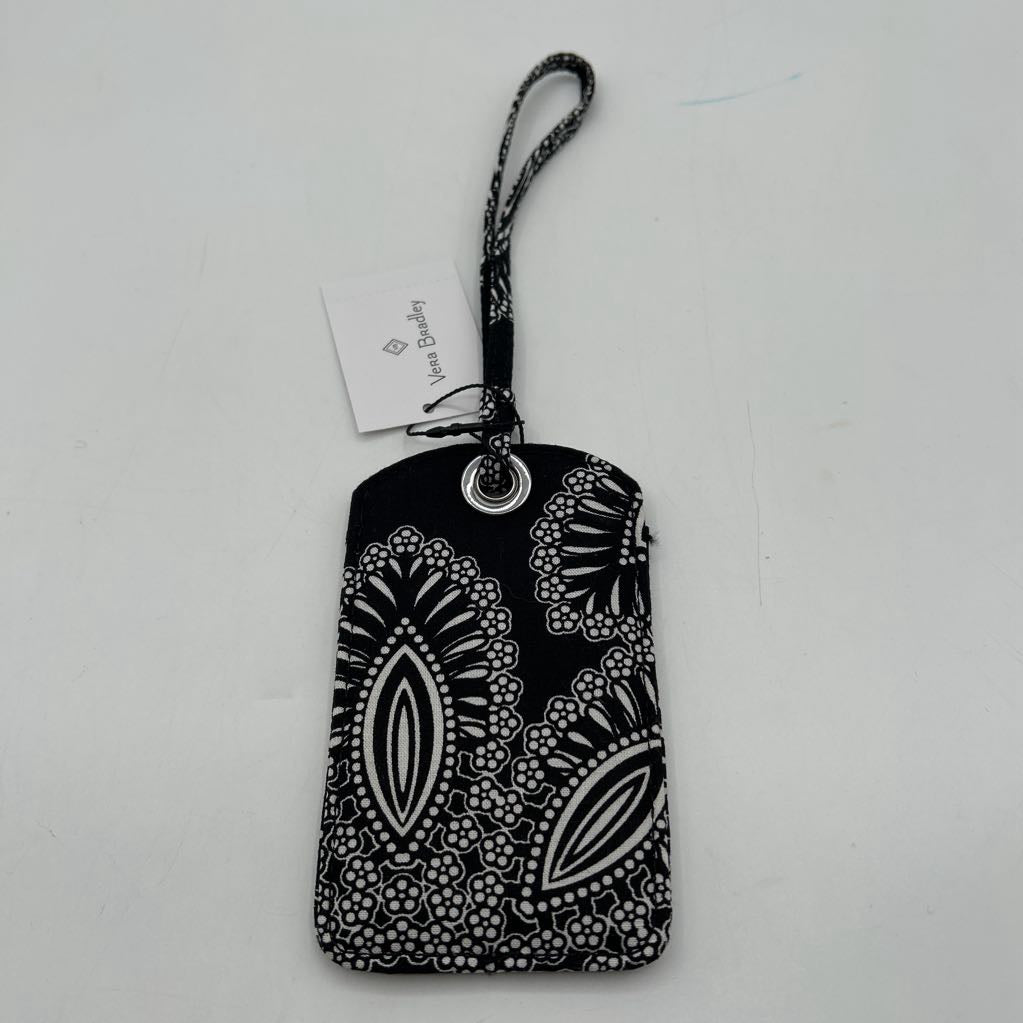 vera bradley luggage tag-blk&white