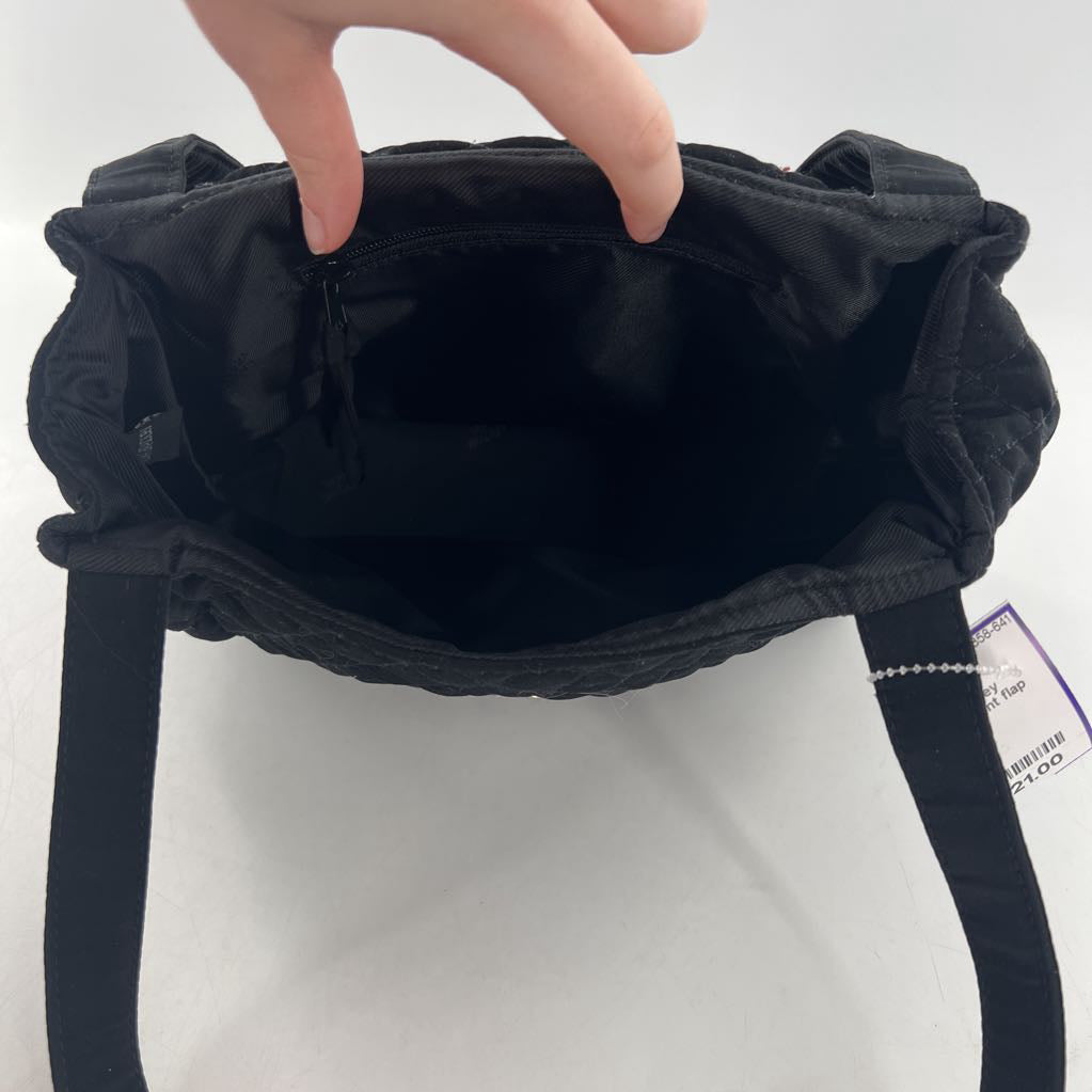 quilted front flap purse