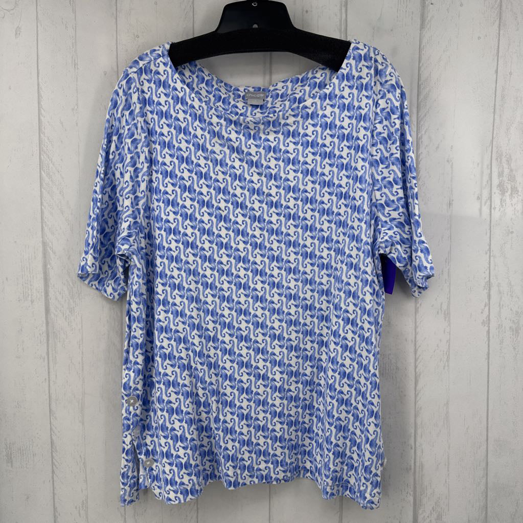 XL seahorse print s/s tee
