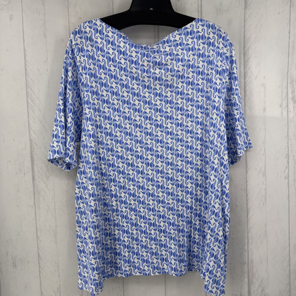 XL seahorse print s/s tee
