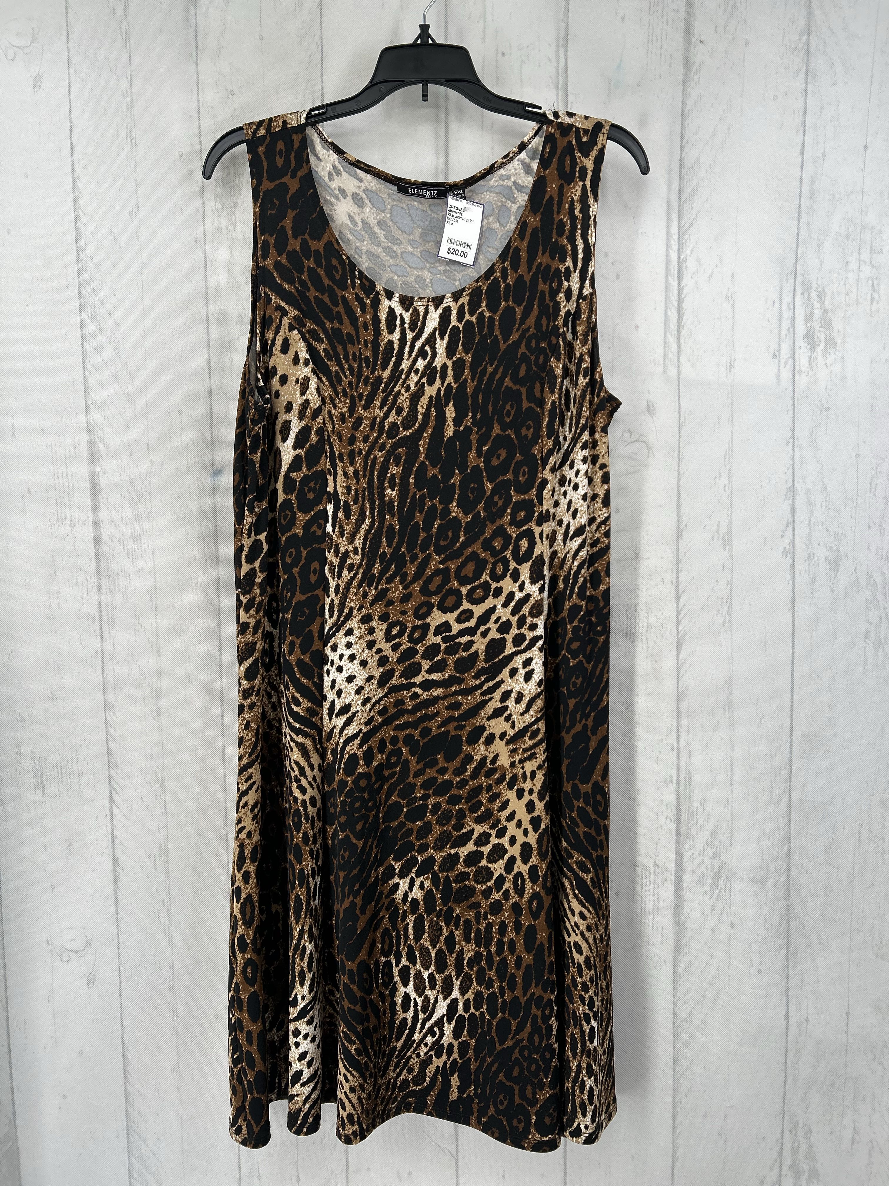 XLp animal print slvls dress