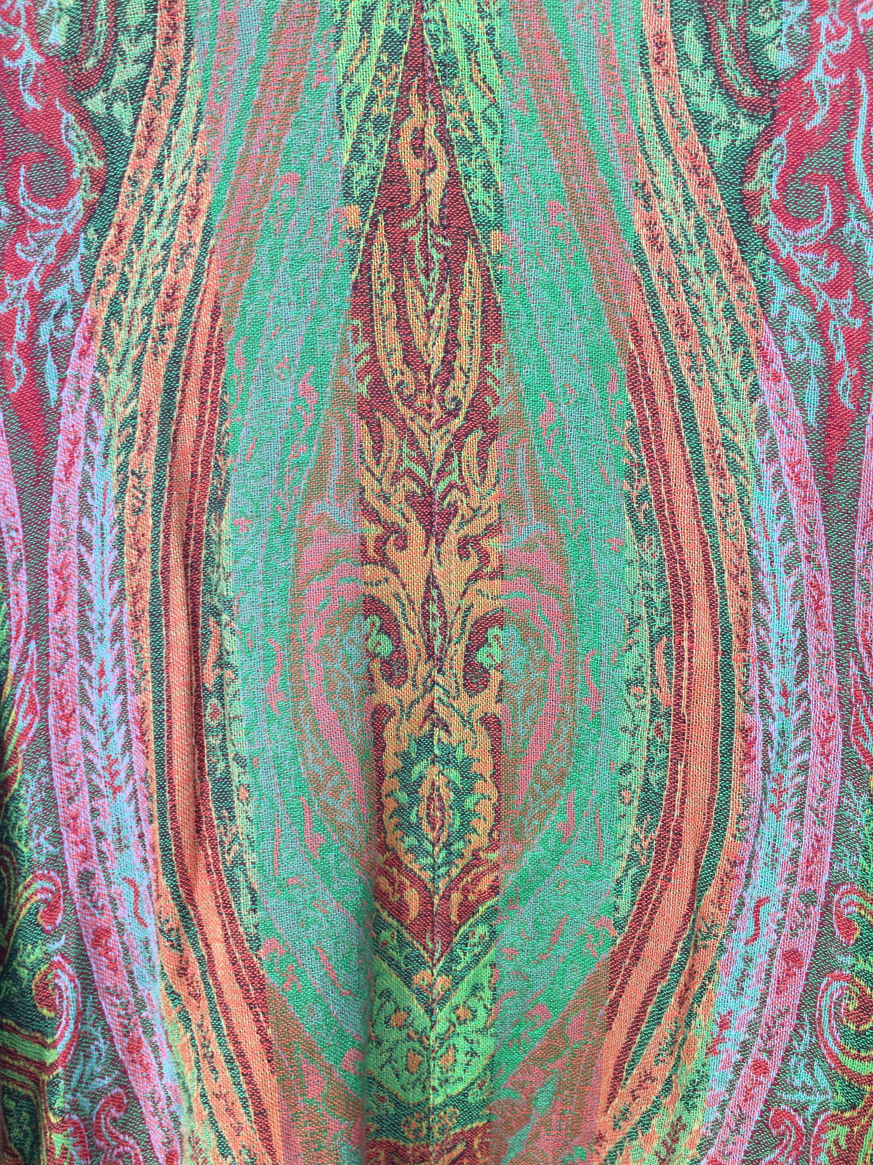 S/Mp jacquard drop shoulder ruana