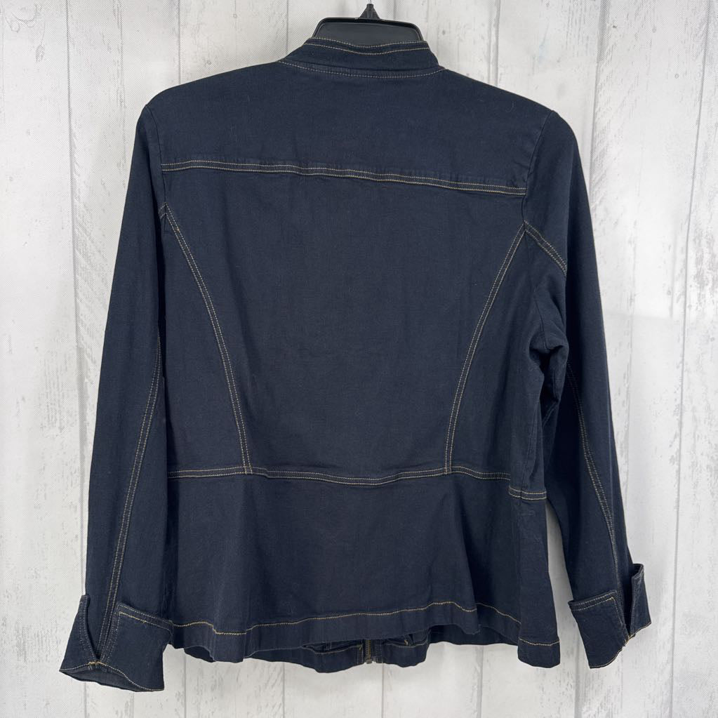 L peplum denim jacket