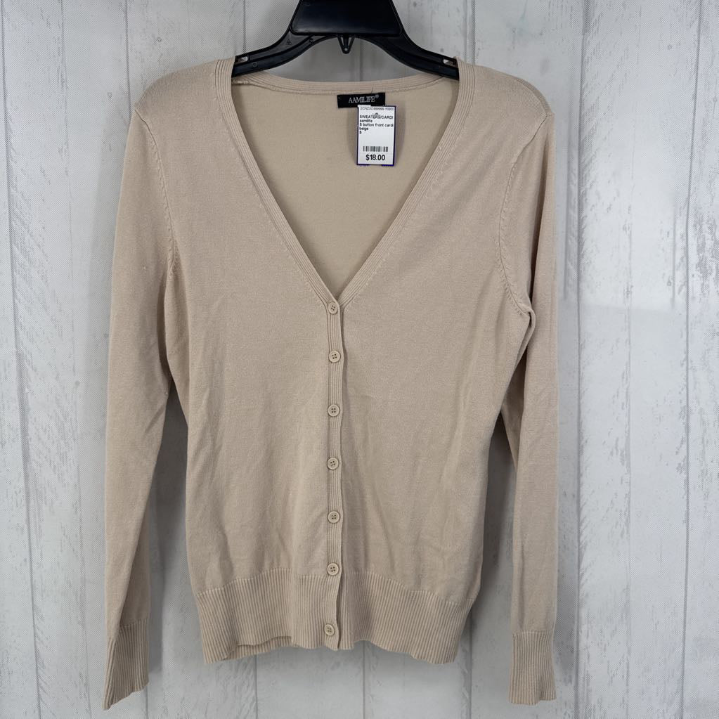 S button front cardi