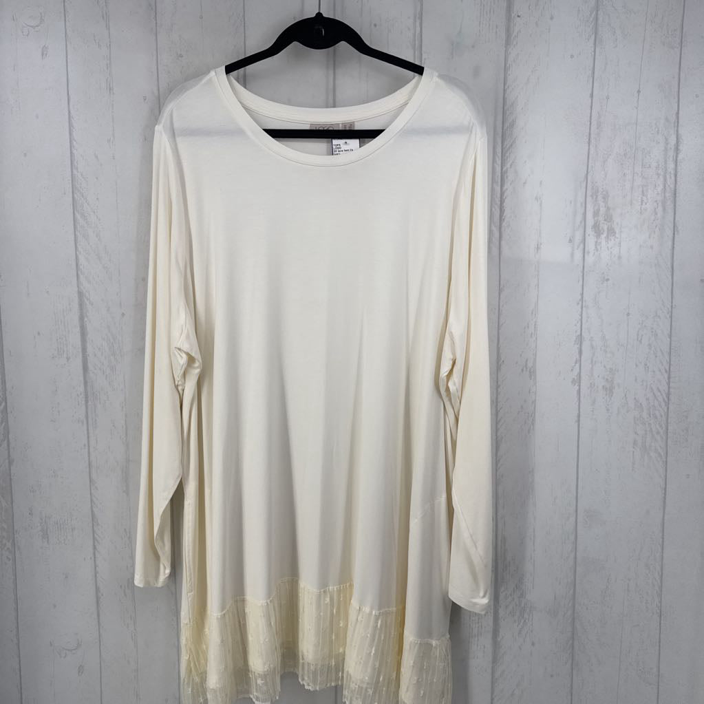 3X lace hem l/s tunic